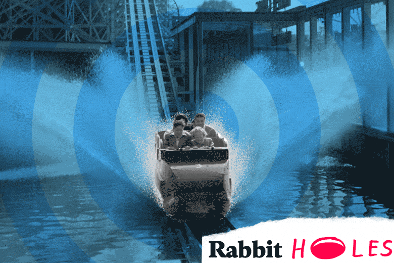 Water chute ride at Battersea Pleasure Gardens.